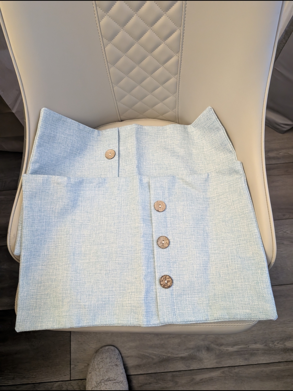 NWT Light Blue Button-Front Pillow Cases